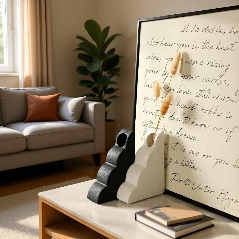 Dekorativní černobílá váza z keramiky