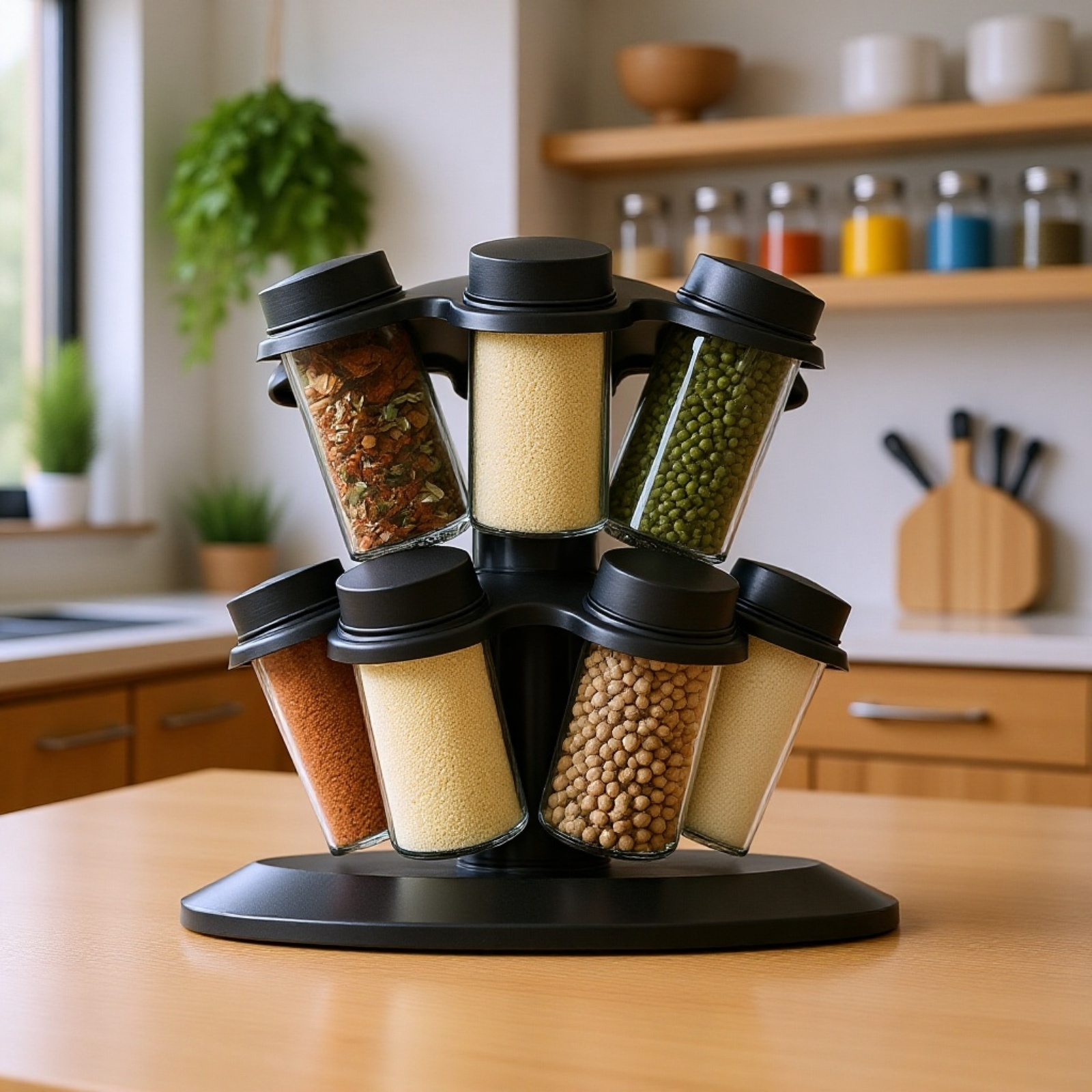 Support à épices rotatif 360° pour cuisine