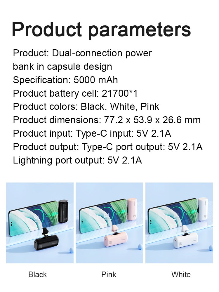 Dual-Port Capsule Power Bank