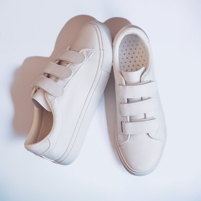 여성 캐주얼 플랫 화이트 슈즈