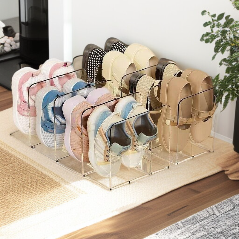 赤ちゃん用靴収納キャビネット 透明省スペースシューズラック