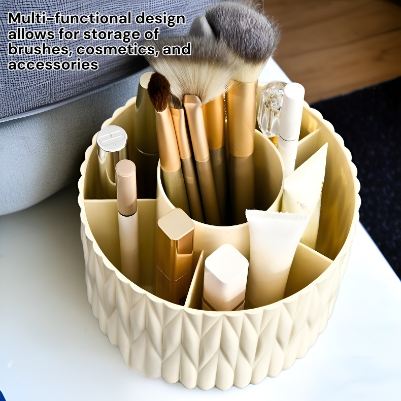 Multi-functional Large Rotating Makeup Brush Storage Barrel