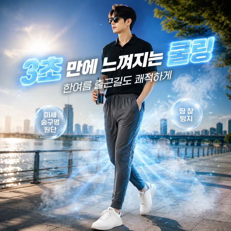 한국풍 남성 테이퍼드 캐주얼 팬츠, 구김 적음, 봄여름 데일리 출근복