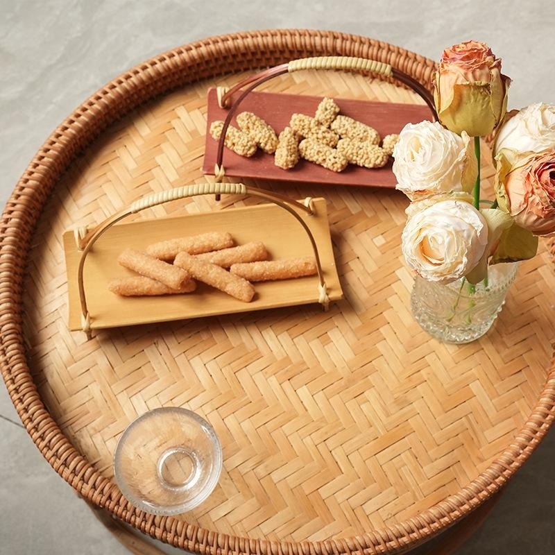 Bamboo Square Basket for Dried Fruit and Snack Storage
