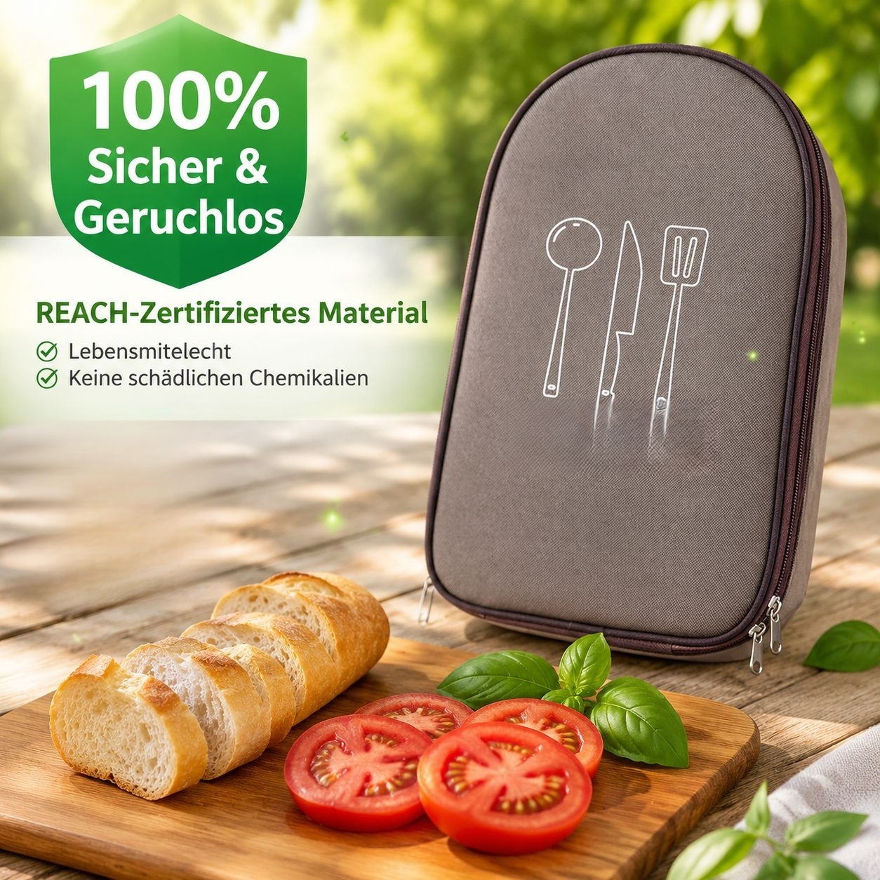 Multifunktionale Reisebesteck Aufbewahrungstasche Camping Grill Handtasche