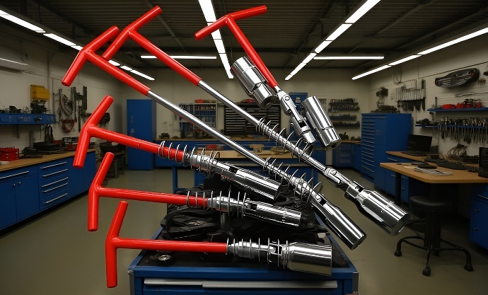 Detailní pohled na univerzální klíč na kloubové spojky