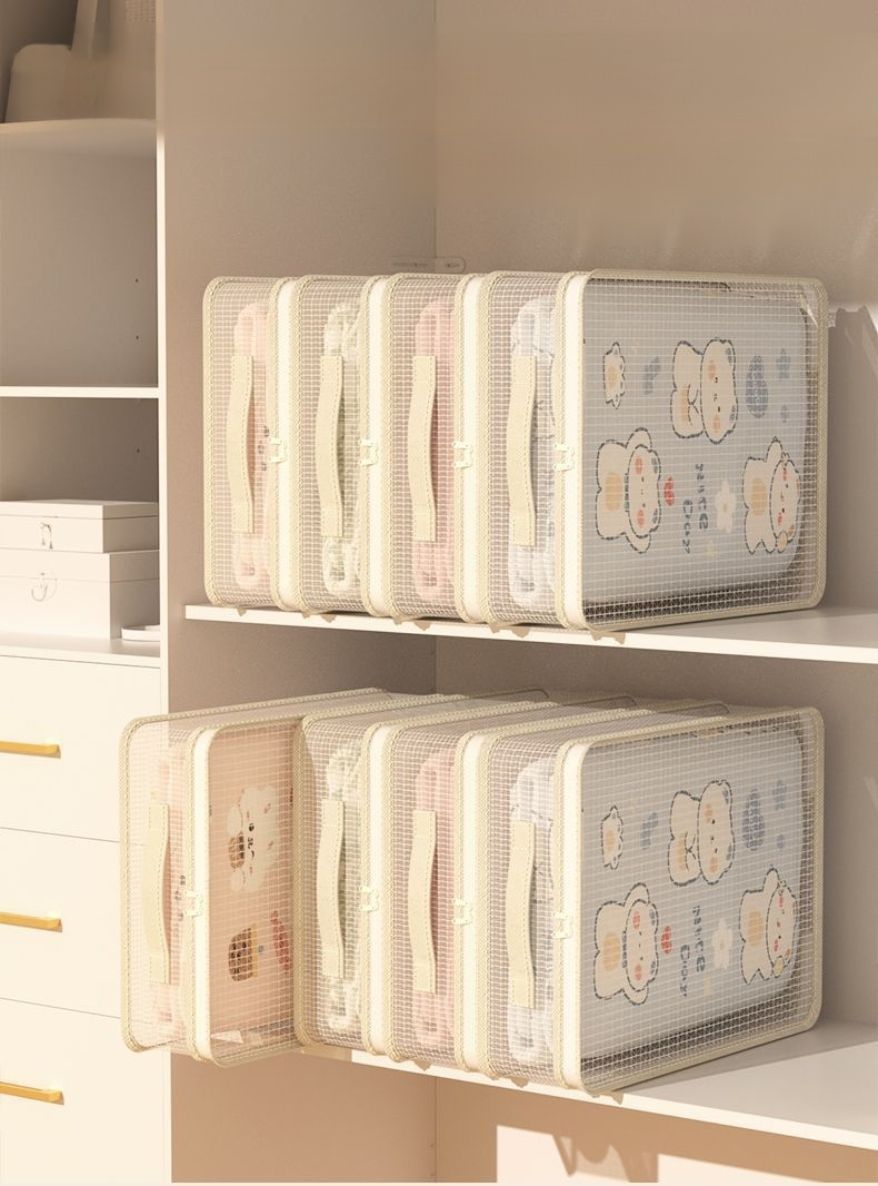 면 소재로 제작된 이불 수납 가방