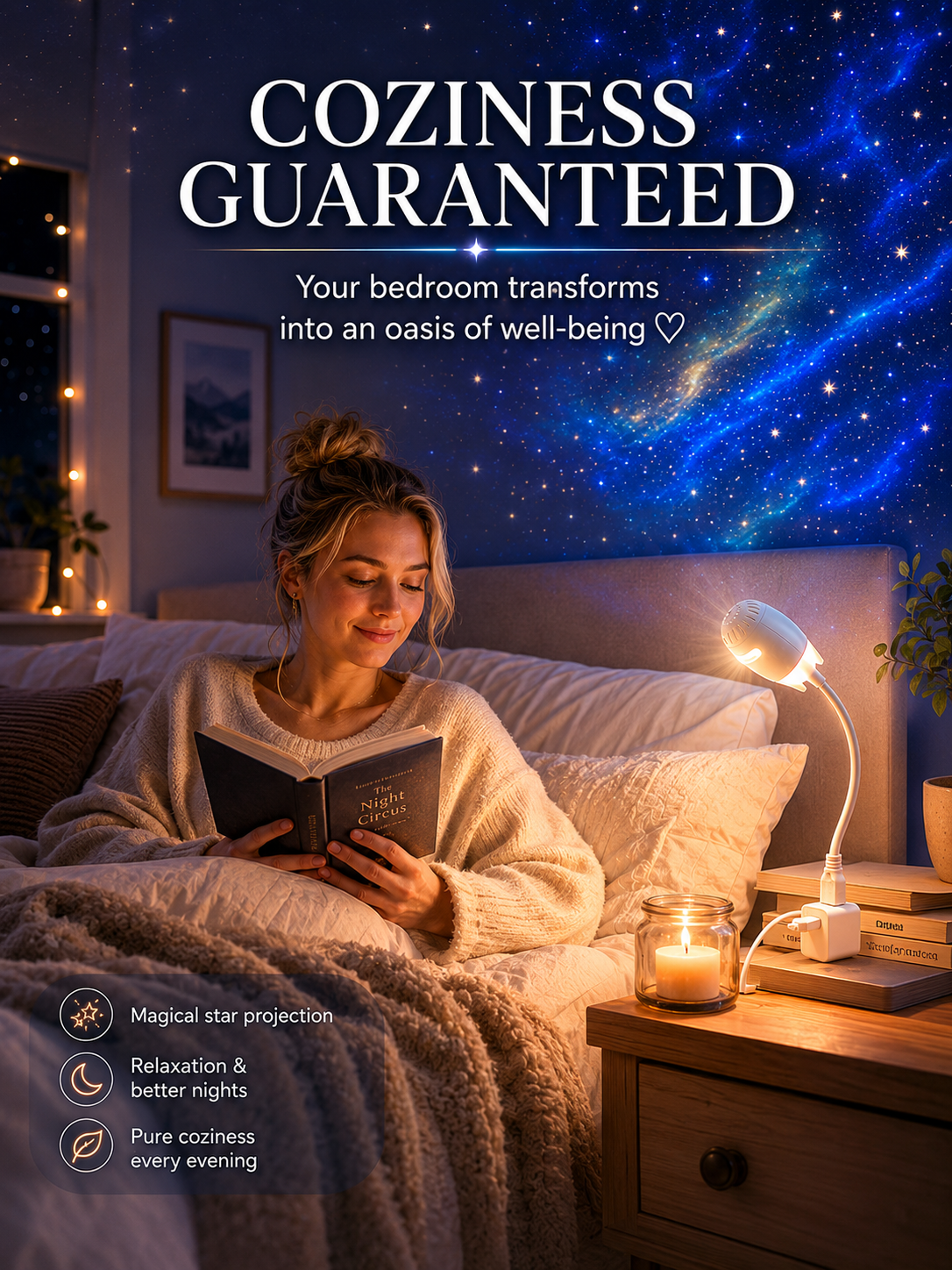 [Romantic Night] Starry Sky Projection Night Light