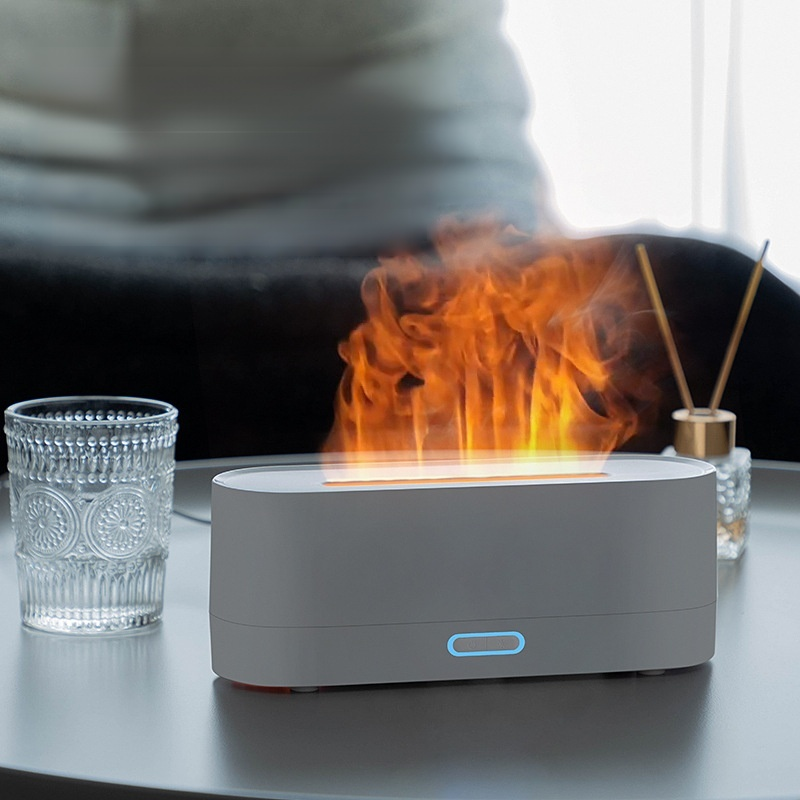 Humidifier small ultrasonic type 160ml humidifier table aroma diffuser USB power supply flame fashio