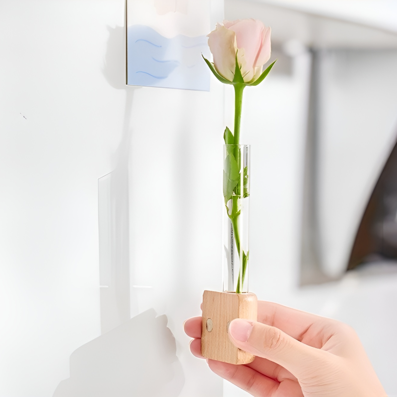 Magnetic test tube vase ornament
