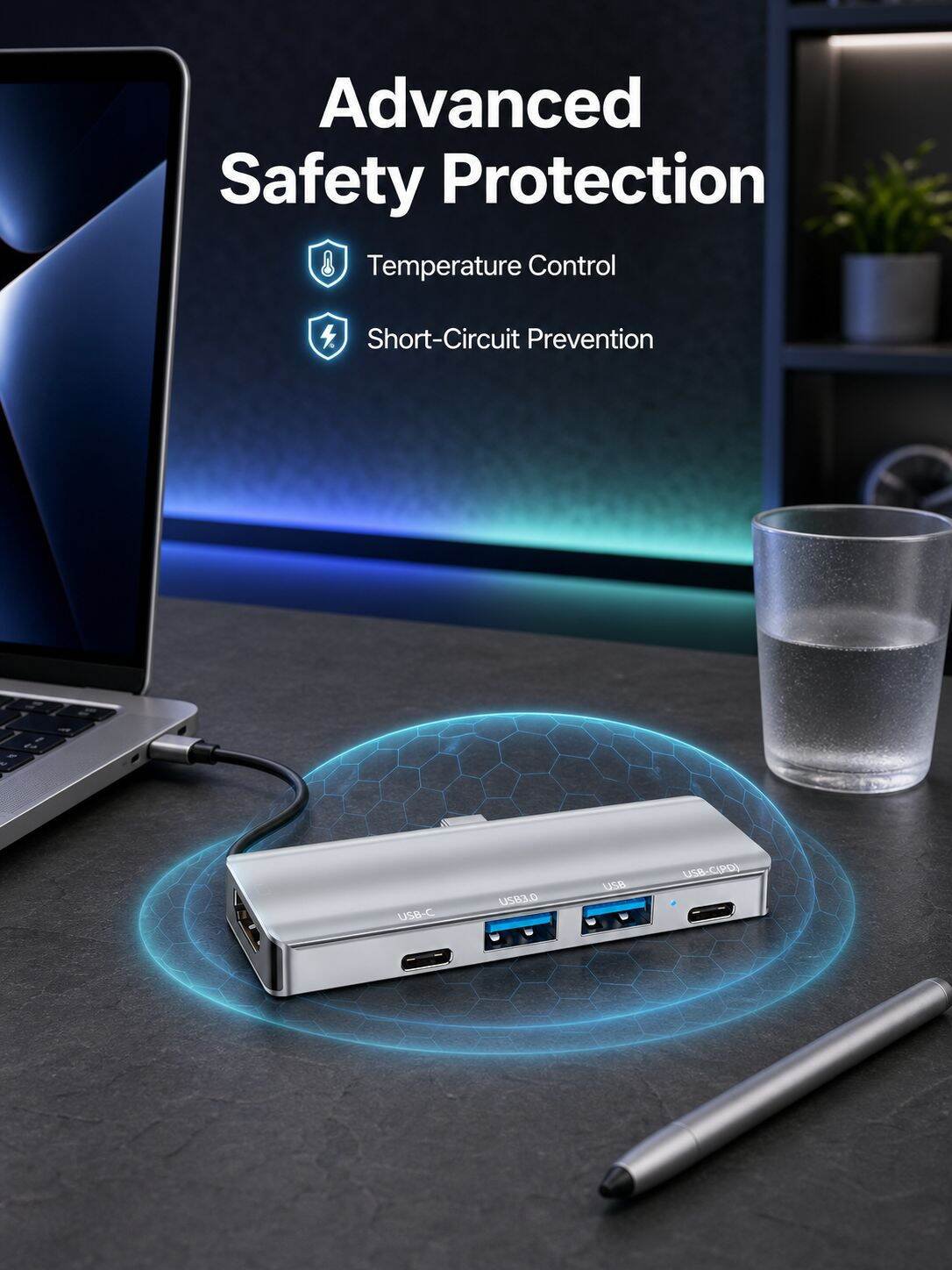 Computer Notebook USB Splitter for MacBook Expansion Dock HUB