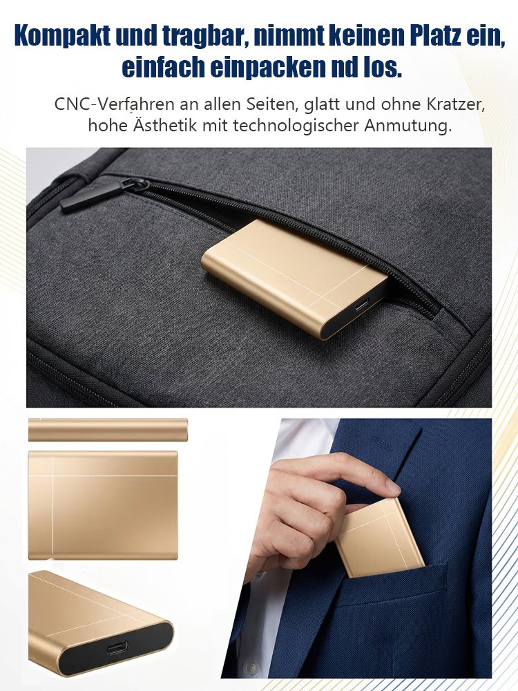 Dresden Tech Pro 32TB Hochsicherheits-Speicher ✨IP67 Datentresor✨Plug & Play für Windows & Mac