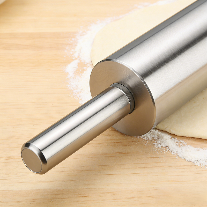 304 Stainless Steel Dough Rolling Pin 47*7.6cm