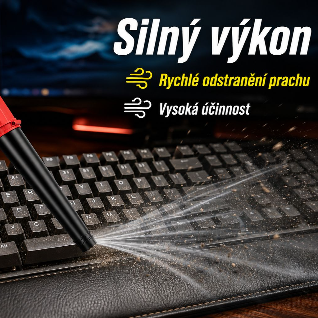 Malý domácí dobíjecí fén Výkonný ofukovač a odstraňovač prachu