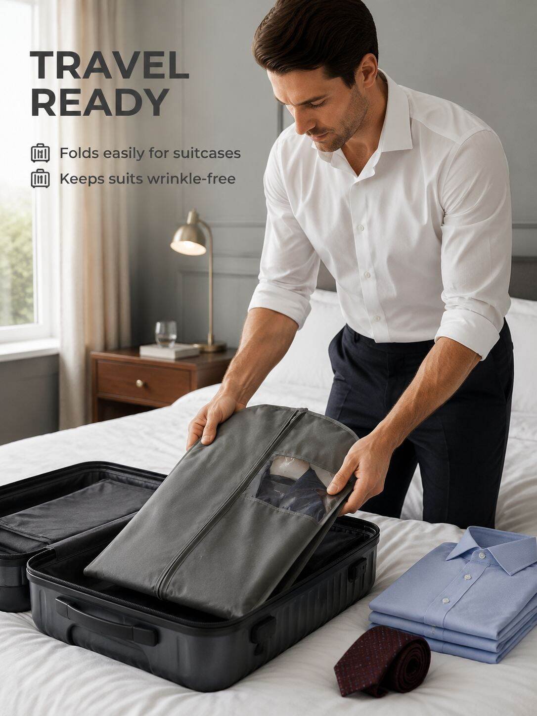 Suit Garment Bag with Zipper Dust Cover