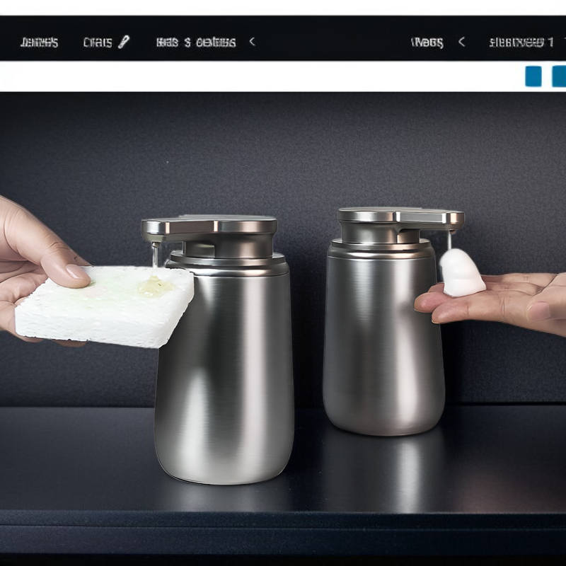 Elektrischer Seifenspender aus Edelstahl für die Küche