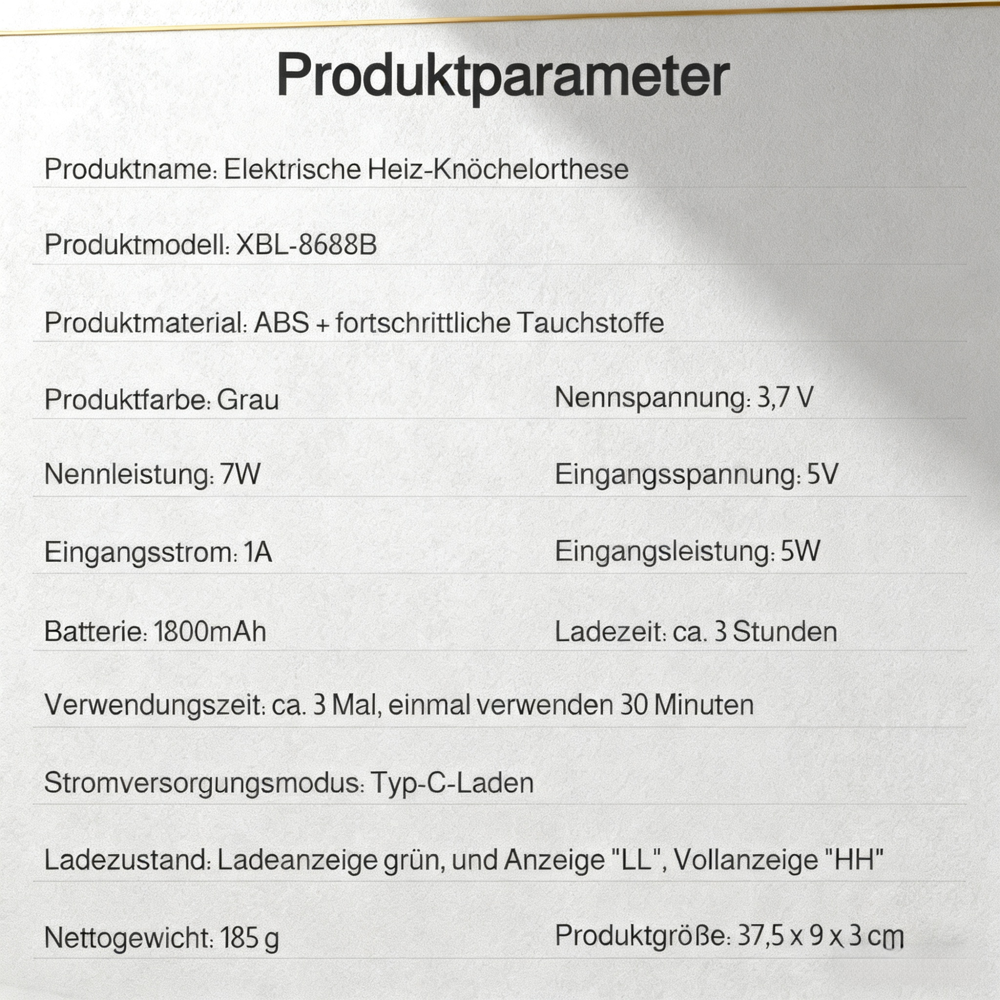 USB Elektrische Fußgelenk-Heizmassagegerät, wiederaufladbar