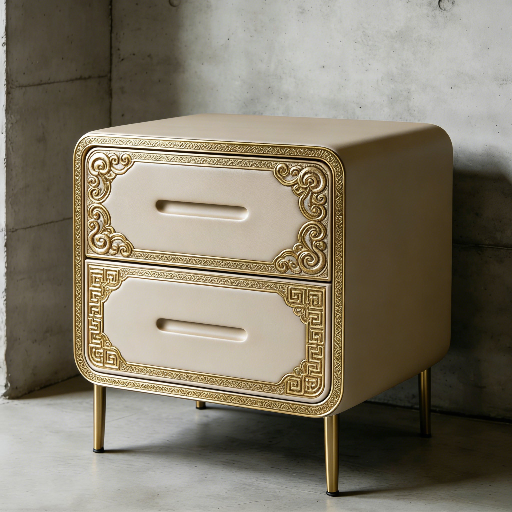 ベッド横に置かれたナイトテーブル