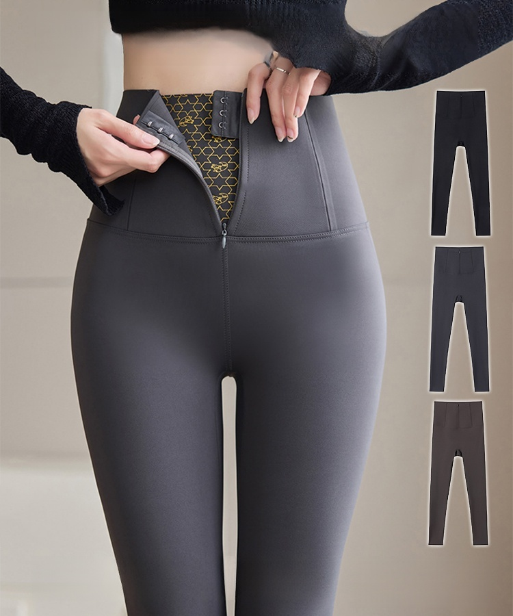 가을 겨울용 뒤 기모 요가 팬츠