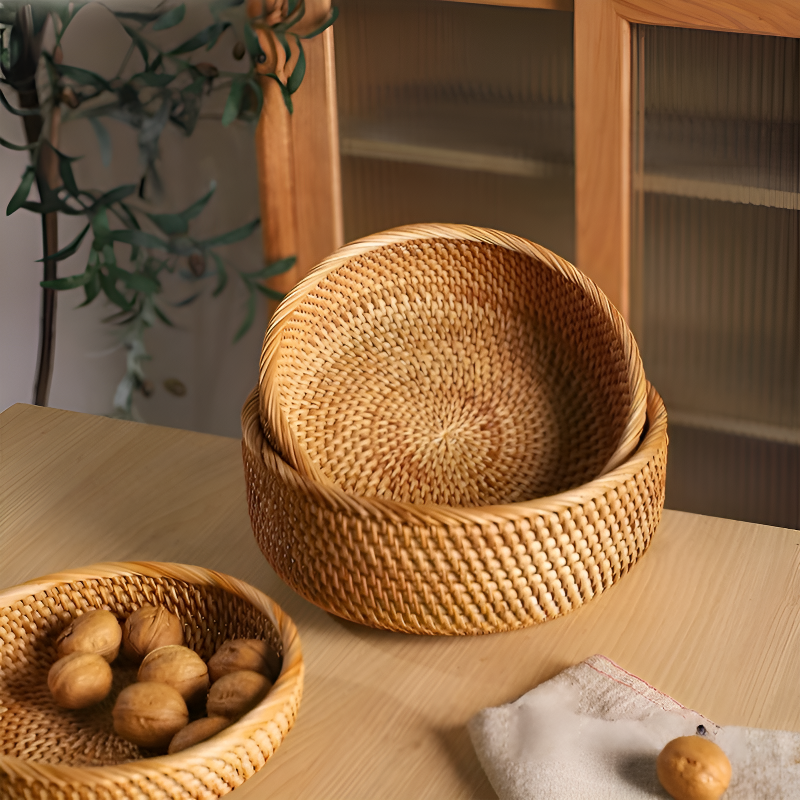 빈티지 라탄 빵바구니 다용도 과일 간식 정리 바구니