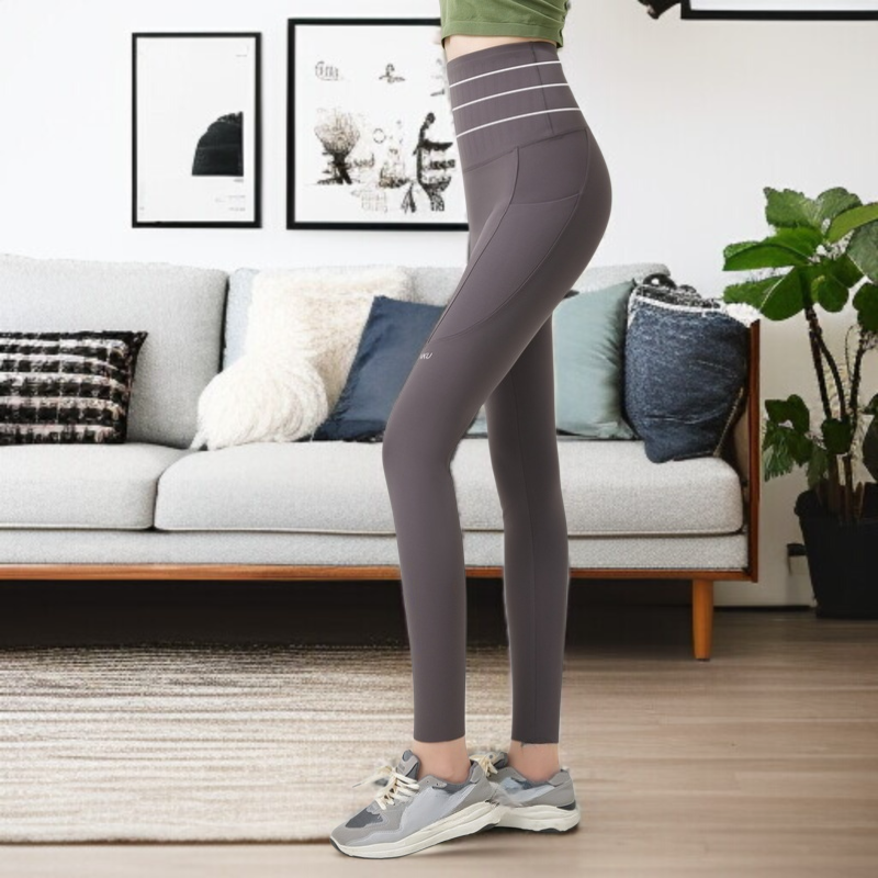 スーパーハイウエスト ヨガパンツ パッド入り