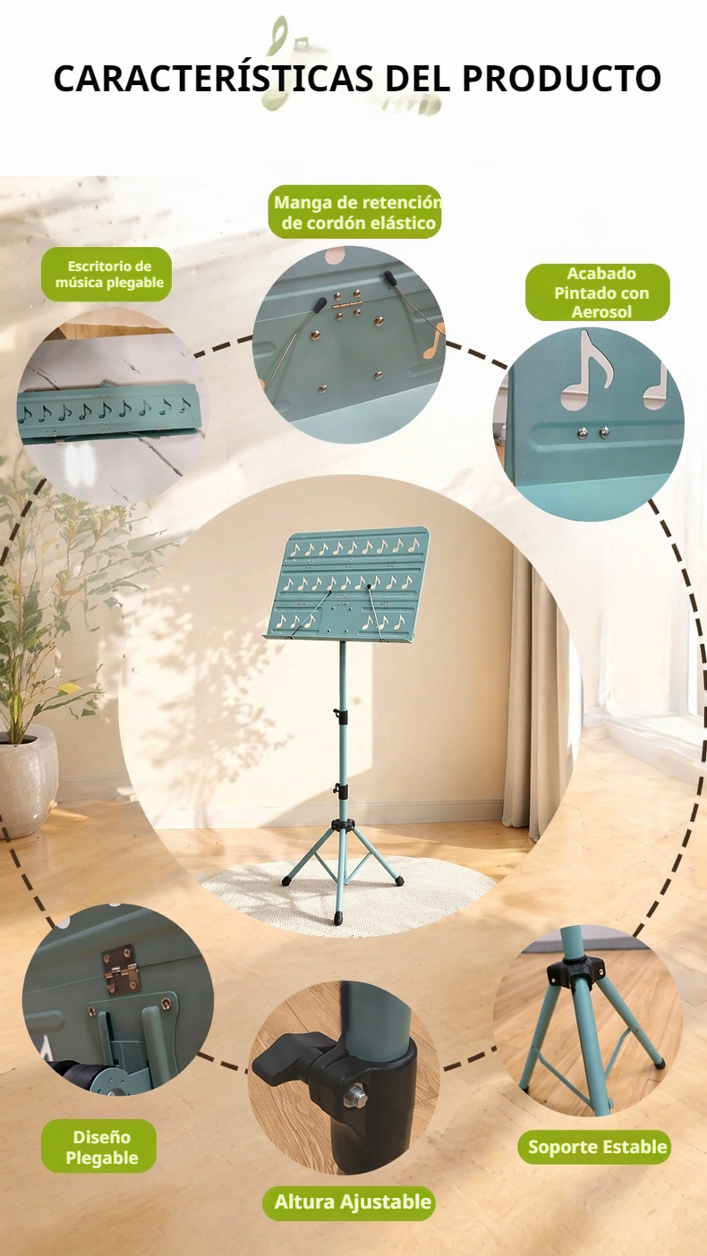 soporte para partituras ajustable para guzheng