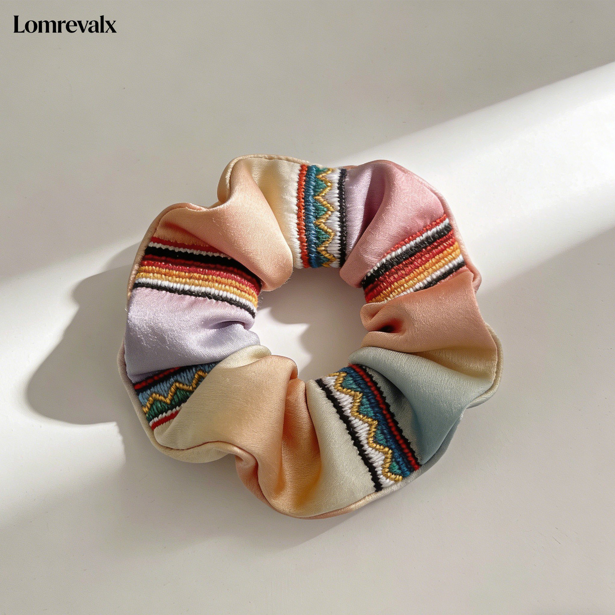 Coletero artesanal de tela bordada