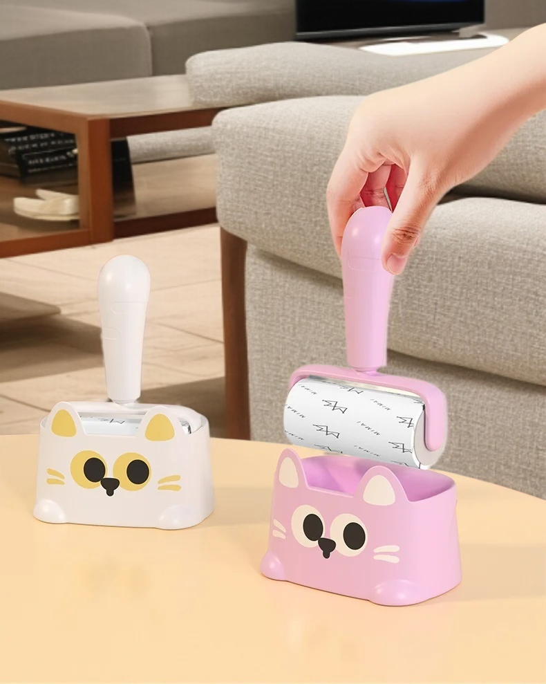 漫画猫デザインの毛取りセット全体画像