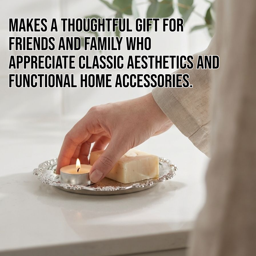 Vintage decorative metal tray with intricate carvings