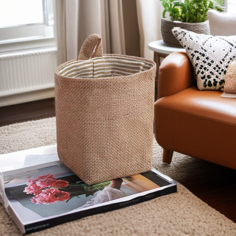 حقيبة تخزين معلقة للسرير العلوي، مصنوعة من الكتان، لحفظ الهاتف بجانب السرير