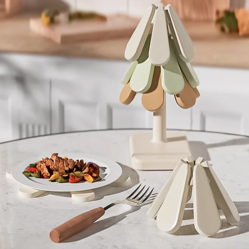 かわいい小さな木の形の耐熱マット飾り