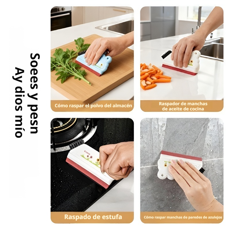 Limpiador y escurridor 2 en 1 para baño