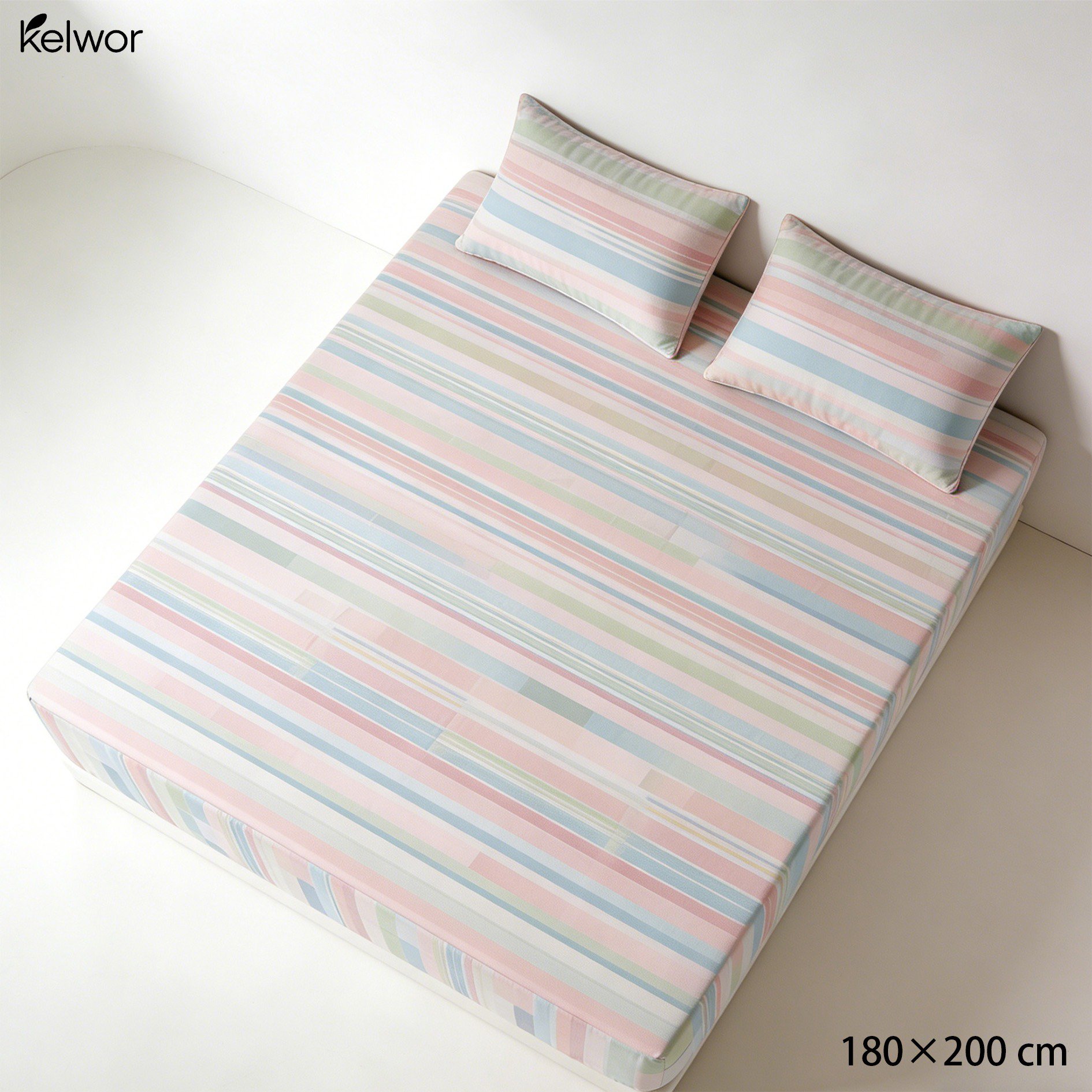 Detale wysokiej jakości bawełnianego prześcieradła