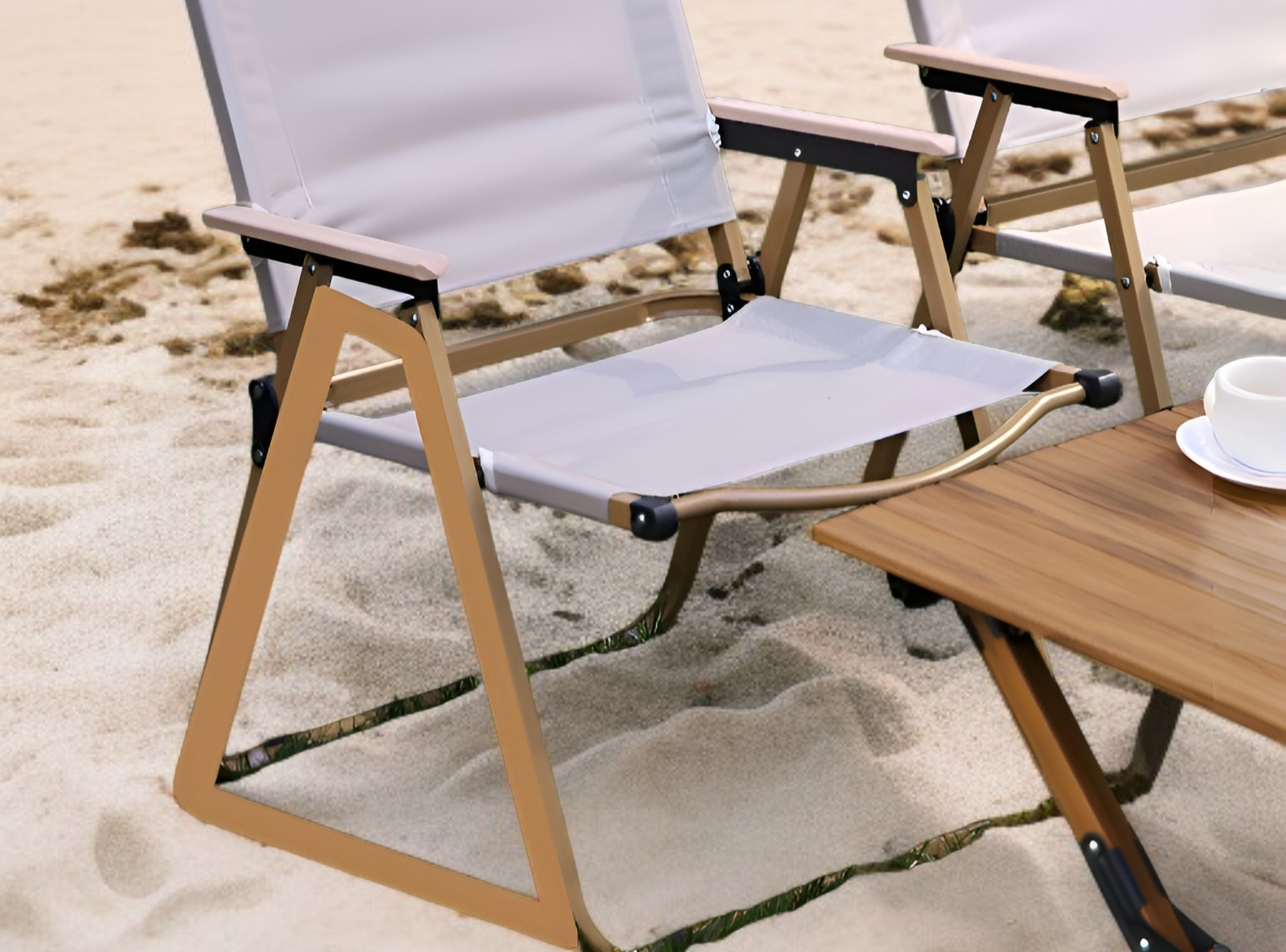 튼튼한 프레임의 캠핑 의자