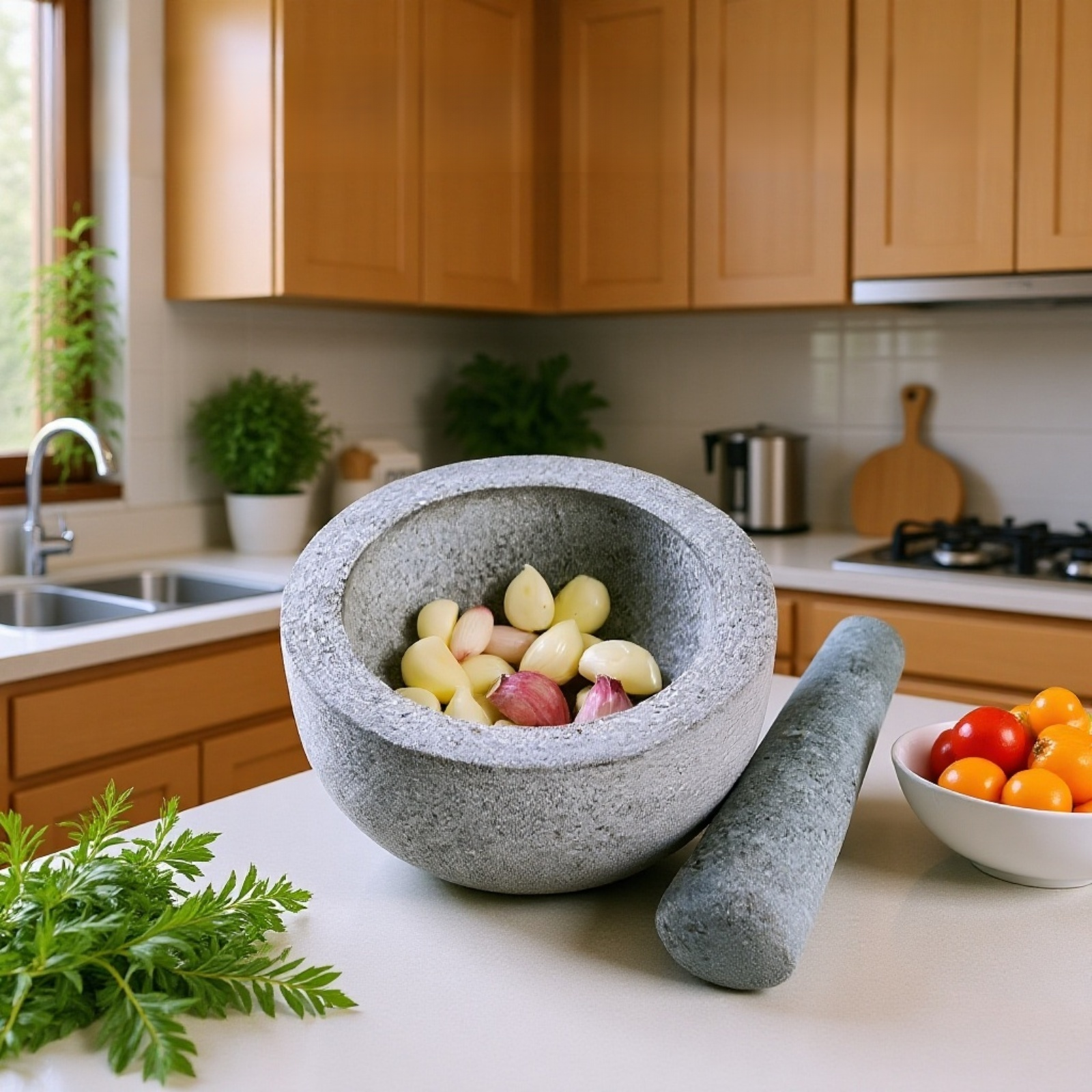 주방 인테리어에 어울리는 레트로 마늘 다지기