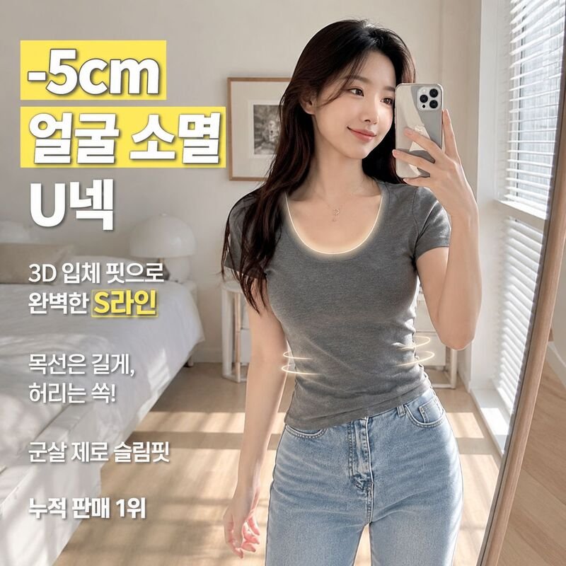 여성용 베이직 솔리드 컬러 반팔 티셔츠, 여름 슬림 핏 패션