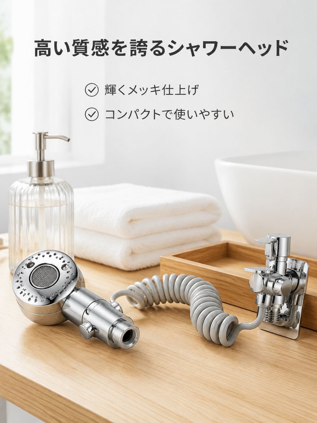 子供とペット兼用シャワーヘッド
