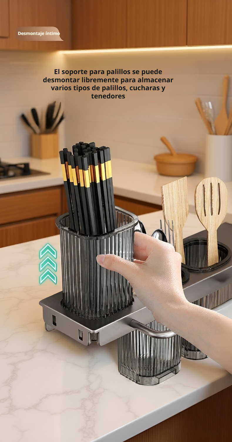 Soporte de cuchillos fácil de instalar en la cocina