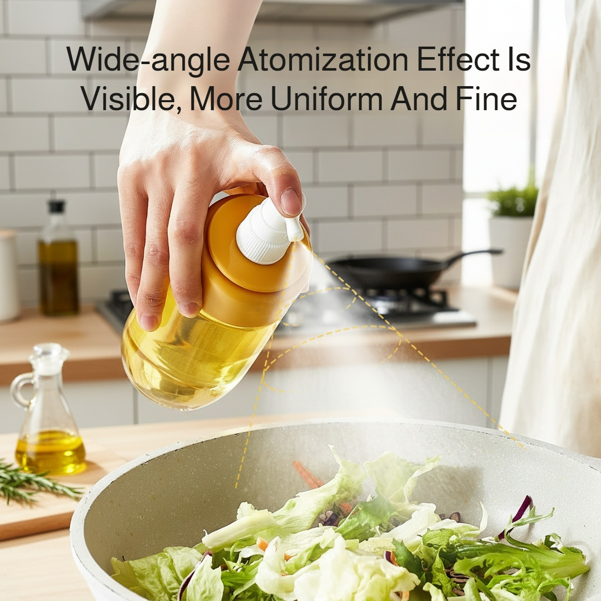 Mist-proof Leak-resistant Glass Oil Bottle
