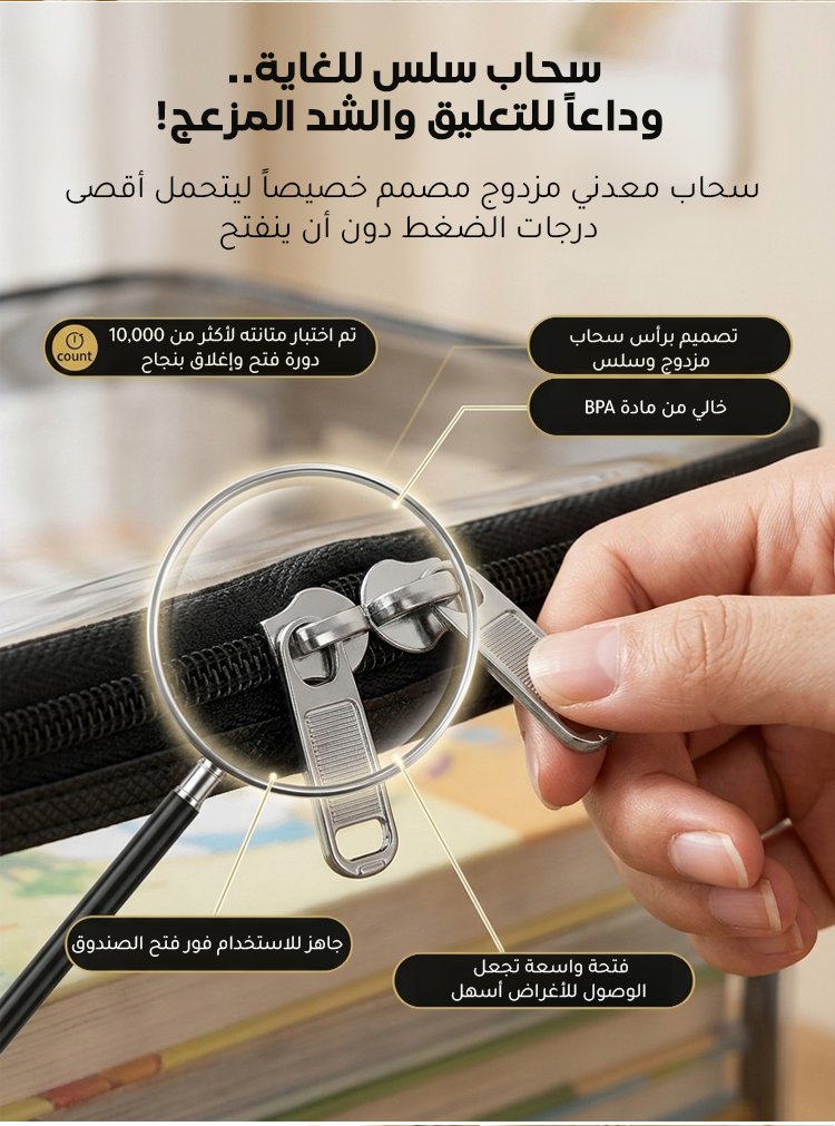 【سعة كبيرة جدًا】حقيبة تخزين شفافة