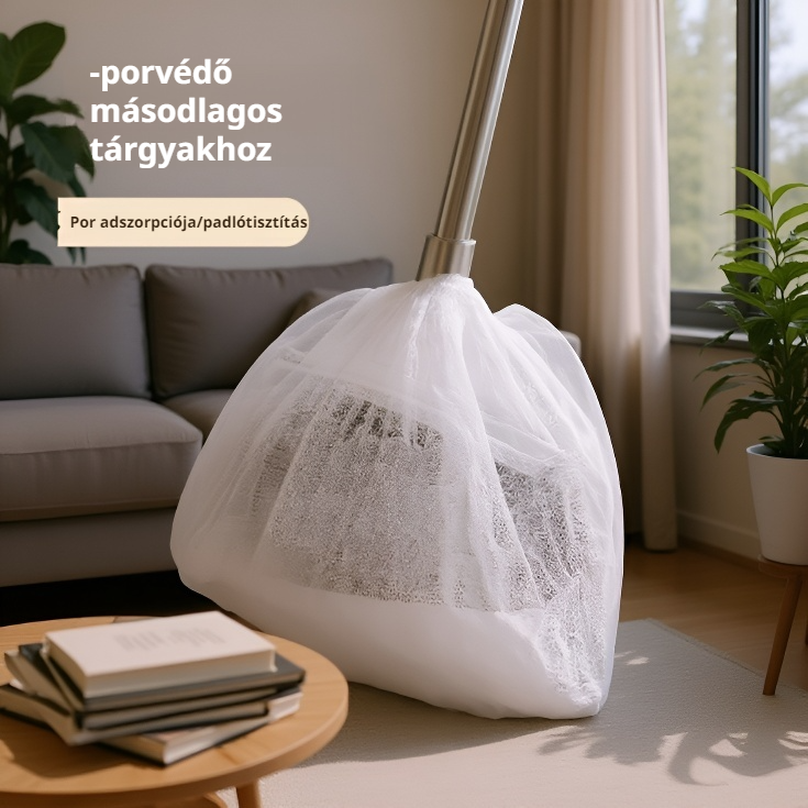 Egyszer használatos seprűporvédő padlószőr tisztító huzat