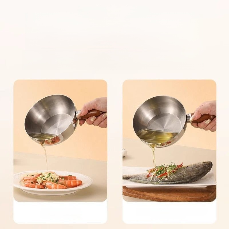 Luxusní mléčný hrnec se zlatou rukojetí a salátová mísa