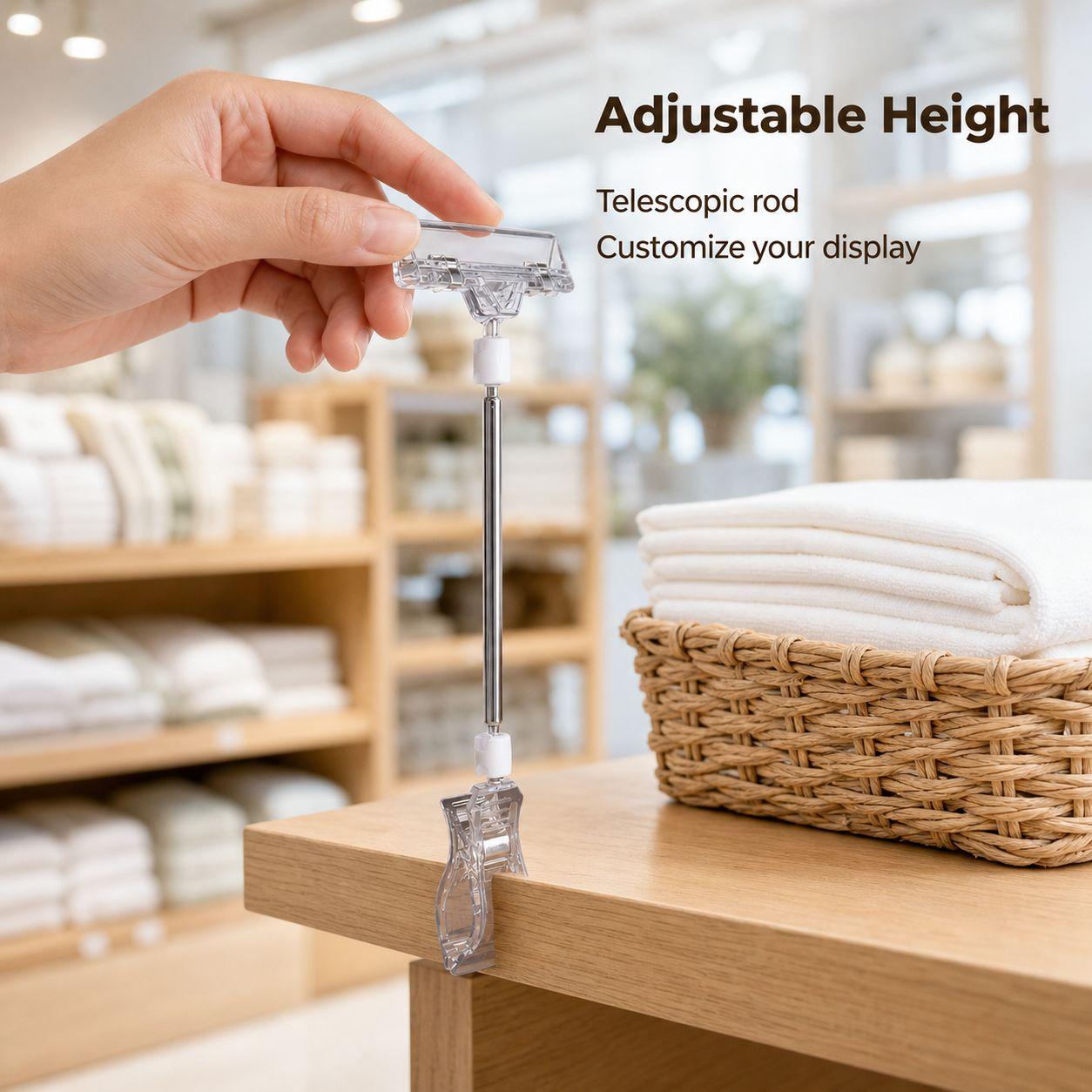 Transparent Price Tag Clip for Clothing Stores