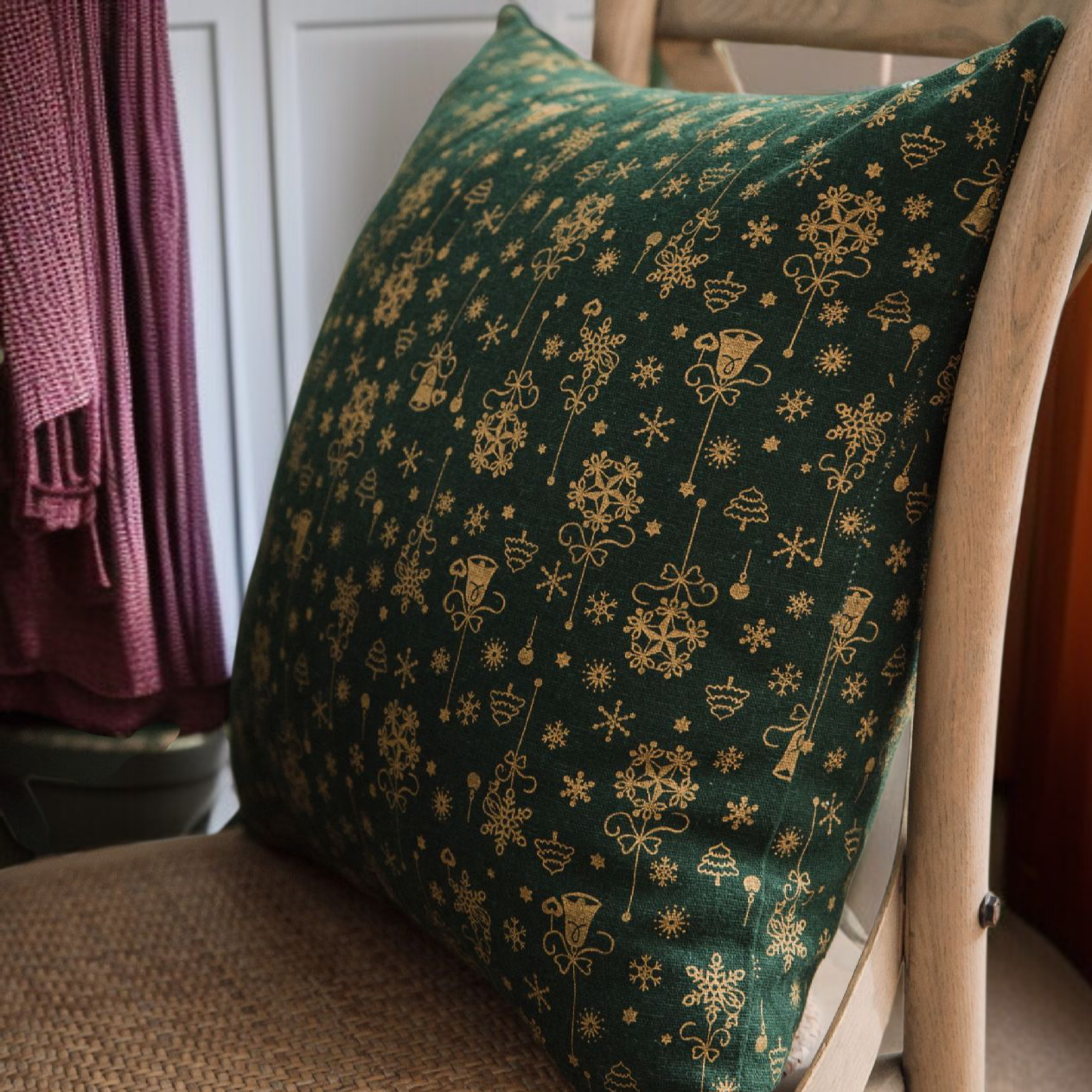 고급스러운 크리스마스 식탁 데코 아이템 면 마 식탁보