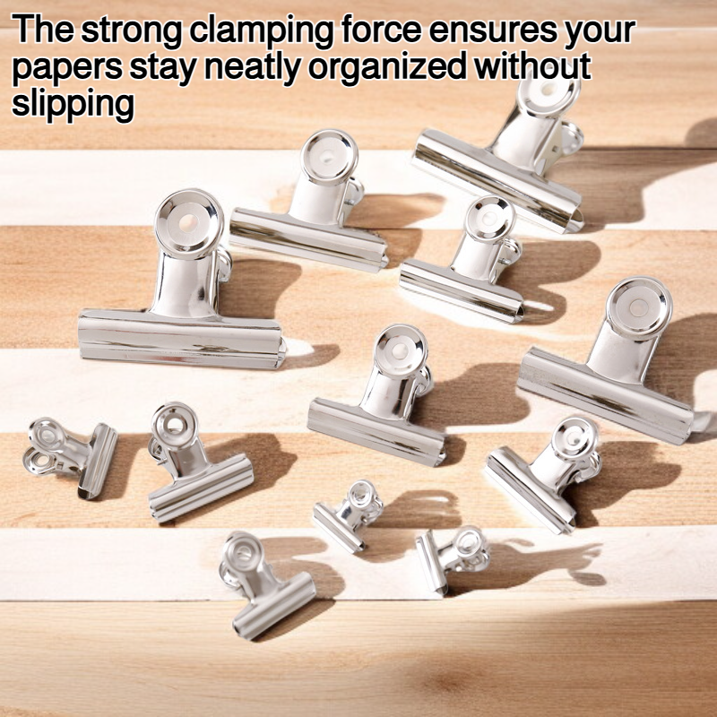 Multifunctional stainless steel long binder clip holding documents