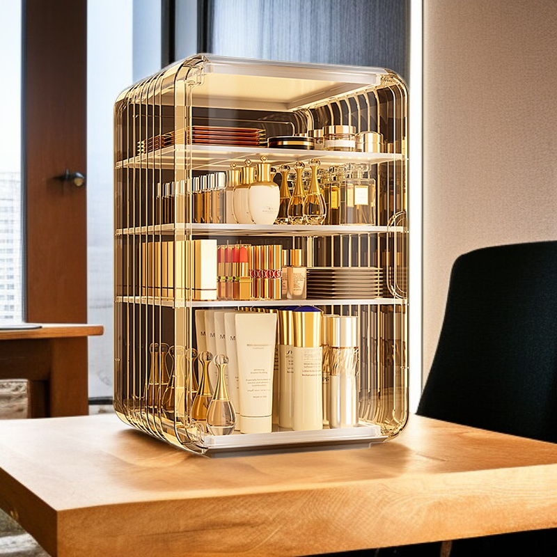 Multifunctional Acrylic Desktop Skincare Organizer Storage Rack