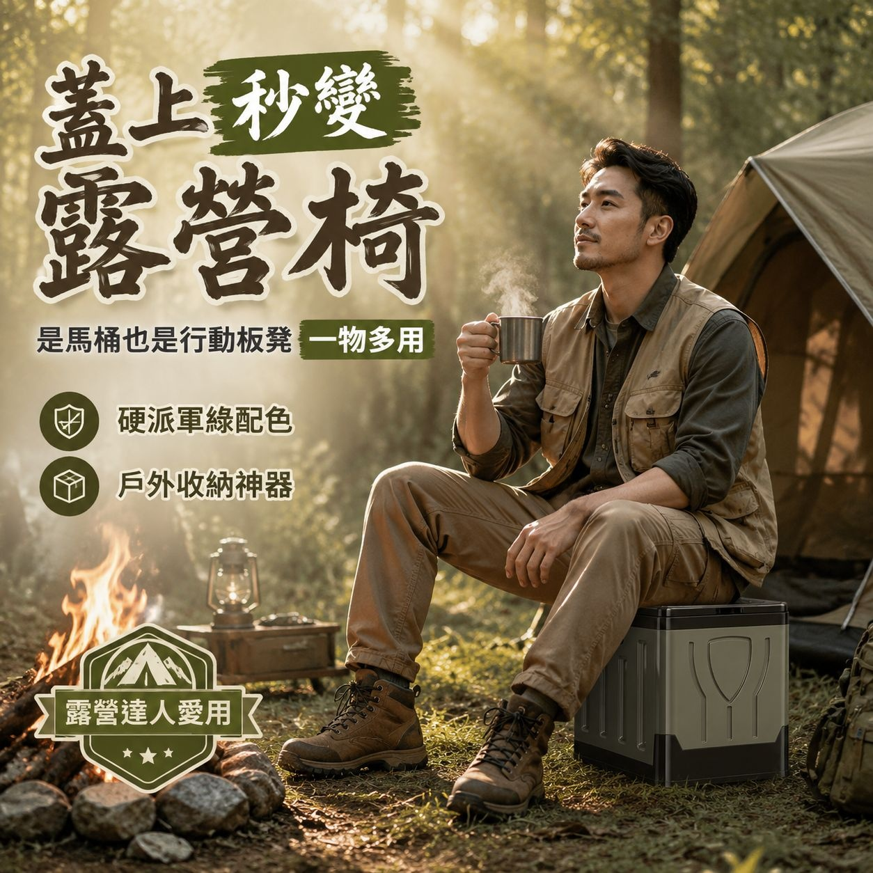 便攜式摺疊汽車專用馬桶，適合自駕使用