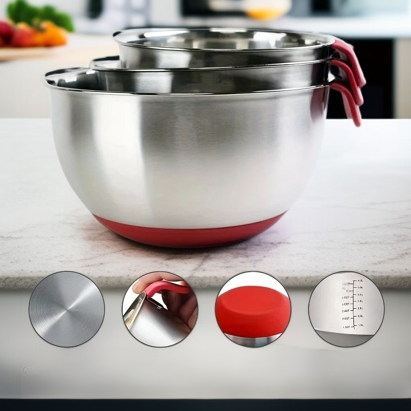 Set of 3 Mixing Bowls with Lids 