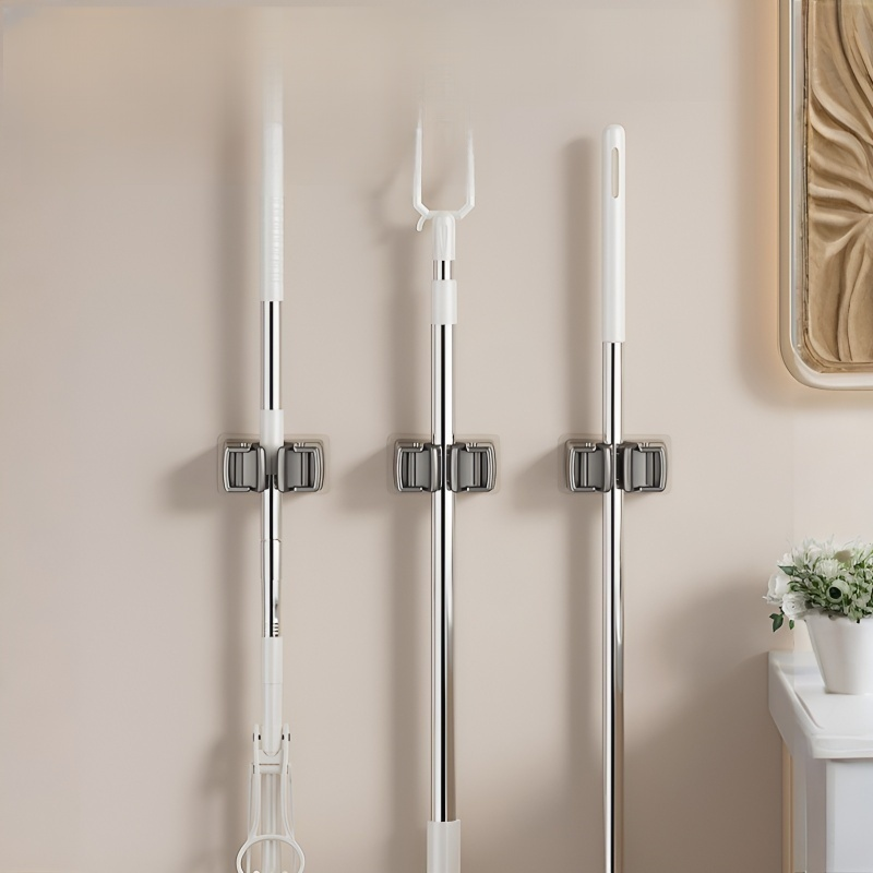 No-Drill Cleaning Tool Holder for Bathroom, Wall Hanging Storage Rack