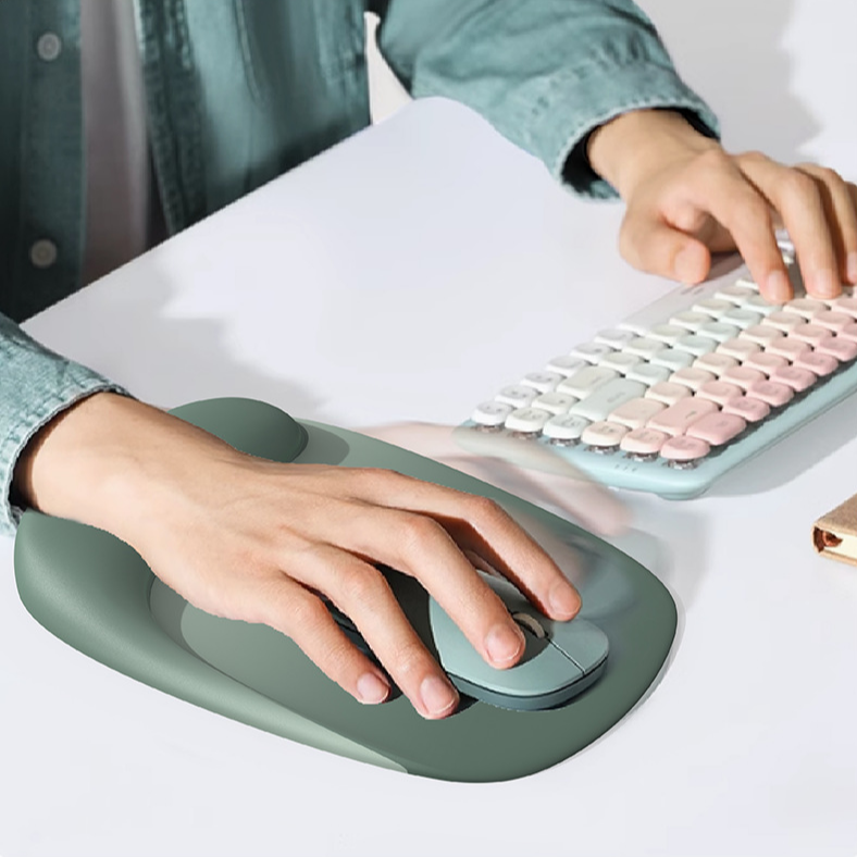 漸變色曲線按摩護腕滑鼠墊